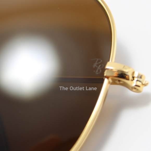 Model Display RayBan Aviator Brown Lens RB3025 Gold Frame - Picture 10 of 16